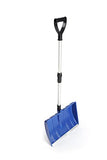 Large Portable Snow Shovel, Meititi 47 Inch Snow Shovels with D-Grip, Non-Slip Sponge and Durable Aluminum Blade, Large Snow Shovel for Driveway Car (Blue)