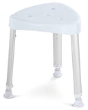 OasisSpace Adjustable Corner Shower Stool - Triangle Spa Shower Seat for Inside Shower, Shower Shaving Stool for Adults, Anti-Slip and Durable Shower Chair for Small Shower