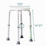 HEALTHLINE Shower Chair for Inside Shower Adjustable Height - Bath Seat Shower Bench for Seniors - Bathroom Stool Lightweight Non-Slip Seat