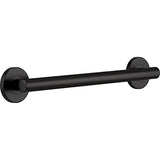 Delta Faucet 41818-BL Contemporary Concealed Screw ADA-Compliant Decorative Grab Bar, 18", Matte Black, 18 In