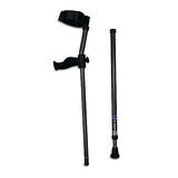 in-Motion Forearm Crutches | Spring Assist | Ergonomic Handles | Articulating Tips | Size Tall (5'3" - 6'8") | Charcoal