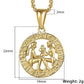 Men's Women's 12 Horoscope Zodiac Sign Gold Pendant Aries Leo Wholesale Dropshipping 12 Constellations Jewelry GPM24