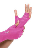 Copper Compression Arthritis Gloves | Fingerless Arthritis Carpal Tunnel Pain Relief Gloves For Men & Women | Hand Support Wrist Brace For Rheumatoid, Tendonitis, Swelling, Crocheting - Pink XL