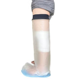 Adult Leg Cast Protector for Shower, Waterproof Cast Cover for shower Leg with Non-Slip Padding Bottom, Full Leg Shower Protector Watertight Protection to Broken Leg, Knee, Foot, Ankle Wound, Burns
