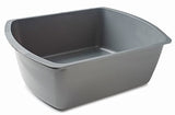 Wash Basins – Rectangular Plastic Hospital Bedside Soaking Tub [5 Pack] Small 7 Quart Graduated Bucket - Portable Washbasin for Washing, Cleaning, Foot Bath, Washing Dishes, Face Cleansing Bowl