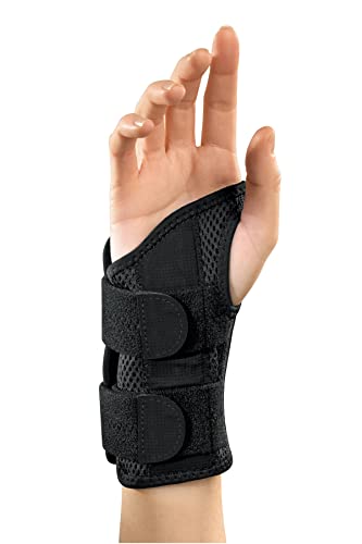 Mueller Sports Medicine Green Fitted Wrist Brace for Men and Women, Support and Compression for Carpal Tunnel Syndrome, Tendinitis, and Arthritis, Right Hand, Black, Large/X-Large