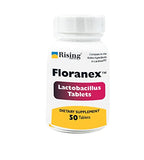 Rising Pharma - Floranex Tablets - Lactobacillus Tablets Probiotic Dietary Supplements - 50 Tablets  -4 Pack