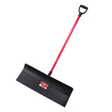 Bully Tools 92819 30" Steel Snow Pusher with Fiberglass D-Grip Handle