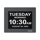 American Lifetime 【New 2024】 Dementia Clock Large Digital Clock for Seniors, Digital Clock Large Display with Custom Alarms, Clock with Day & Date for Elderly, Large Number Digital Clock Grey