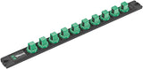 Wera Tools Magnetic Sock Rail C 4 Sock Set 1/2" drv 9 Pieces