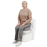 OasisSpace Toilet Seat Risers with Lid and Lock- Padded Toilet Seat Adults, Raised Toilet Seat for Standard and Elongated Toilet, Elevated Toilet Seat 4 Inch for Assistance Bending or Sitting