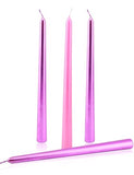 10 inch Advent Candles Set of 4,Glossy Metal-Look Long Candle Sticks,Ture Dripless Taper Candles,9 hrs Clean Burning Candlesticks,3 Purple 1 Pink Christmas Candles Pack