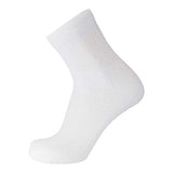 Big and Tall Diabetic Neuropathy Ankle Socks, King Size Mens Athletic Quarter Socks (13-16, White) - 6 Pairs