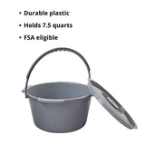 McKesson Commode Replacement Bucket with Handle and Lid, 7.5 qt, 1 Count