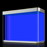 ELEBOX Aquarium Background Blue Black Fish Tank Background Picture 2 Sides Fish Backdrop for Aquarium Wallpaper 24" x 71"