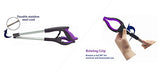 HPr-HPi 2-Pack Reacher Grabber Tool, Foldable Trash Picker Grabber, Trash Gripper, Garden Nabber, Litter Picker, Extended Grabber（Purple/Purple)