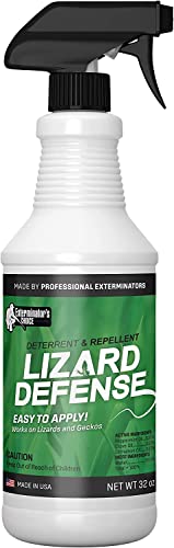 Exterminators Choice Lizard Defense Spray | 32 Ounce | Natural, Non-Toxic Lizard Repellent, Home Extermination Spray | Quick, Easy Pest Control | Safe Around Kids & Pets