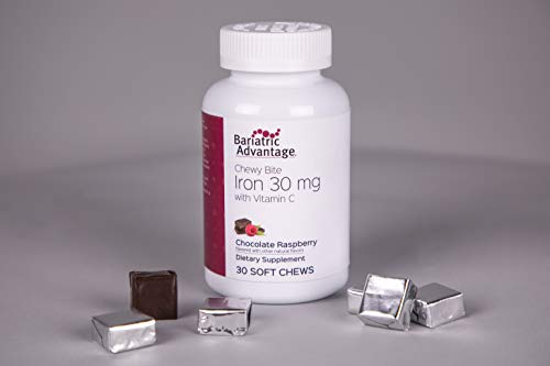 Bariatric Advantage Iron Chewy Bite Chocolate Raspberry Truffle (30 mg iron, 60 mg vitamin c) 30 count