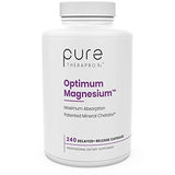 Pure TheraPro Rx Optimum Magnesium - 240 Delayed-Release Vegan Capsules - Magnesium Lysinate Glycinate Chelate & Di-Magnesium Malate, Formulated for Maximum Absorption, Supports Bone Health and Energy