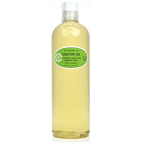Dr Adorable - 16 oz - Premium Castor Oil - 100% Pure Natural Organic Cold Pressed Virgin