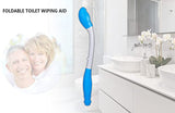 Foldable Long Reach Comfort Wiper - Bottom Wiping Aid - Butt Wiper Self Wipe Assist Toilet Aids Wand - Ideal Daily Living Bathroom Aid for Limited Mobility