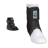 United Ortho Short Air Cam Walker Fracture Boot, Medium, Black & Med Spec 264014 ASO Ankle Stabilizer, Black, Medium