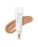 TULA Skin Care Radiant Skin Brightening Serum Skin Tint SPF-Facial Sunscreen Provides Broad Spectrum SPF 30 Protection, Tinted, Serum-Light Formula Brightens and Evens Skin-Shade 12, 1.0 fl oz.