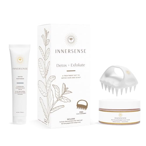 Innersense Organic Beauty - Detox + Exfoliate Holiday Value Set | Non-Toxic, Cruelty-Free Haircare (Full-Size 3-Piece Gift Set)