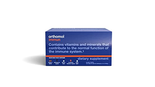 Orthomol Immun Tablet and Capsule, Immune Support Supplement, 30-Day Supply, Vitamins A, B, C, D, E, Zinc, Iodine