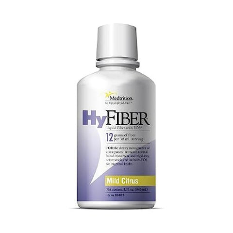 Medtrition HyFiber Daily Liquid Fiber for Regularity and Soft Stools, 12 Grams Soluble Fiber, 32 fl oz 1 Bottle