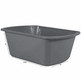 Wash Basins – Rectangular Plastic Hospital Bedside Soaking Tub [5 Pack] Small 7 Quart Graduated Bucket - Portable Washbasin for Washing, Cleaning, Foot Bath, Washing Dishes, Face Cleansing Bowl