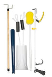 Lumex Hip Kit-Post Surgery with Dressing Stick, Sock Aid, Shoe Horn, Reacher, Long Handle Sponge, Medical Mobility Tools, 5590R-1