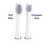 Waterpik Genuine Compact Replacement Brush Heads With Covers for Sonic-Fusion Flossing Toothbrush SFRB-2EW, 2 Count White