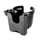 Stander Universal Cup Holder Accessory, Adjustable Drink and Phone Holder for Walkers, Rollators, Strollers, Wheelchairs, and Scooters, Black