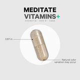 Codeage Meditate Vitamins Supplement - GABA, DHH-B, CognatiQ, Ashwagandha, Organic Mushrooms - Mind Vitamins Relaxation Calmness Support - Vegan - Non-GMO - 60 Capsules