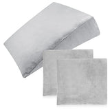 Wesiti 2 Pcs Wedge Pillow Cover for Bed Wedge Pillow Case Fits Wedges up to 27 x 27 x 8 inch for Home Sleeping Supplies (Light Gray)