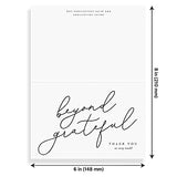 Bliss Collections Beyond Grateful Thank You Cards with Envelopes, Pack of 25, 4x6 Folded, Tented, Bulk, Perfect for: Wedding, Bridal Shower, Baby Shower, Birthday, or just to say thanks!