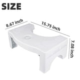 Toilet Stool Squat Adult, 7" Heavy Duty Poop Stool for Bathroom Plastic Portable Squatting Potty Foot Stool with Freshener Space Non-Slip Toilet Assistance Step Stool Healthy Gifts for Seniors Kids