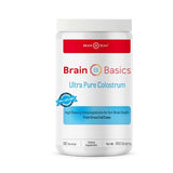 Brain Basics Ultra-Pure Colostrum, 4000mg per Serving, Min 25% IgG antibodies, Gut-Brain-Immune Health, Glowing Hair and Skin. Colostrum Powder from Grass-Fed Cows. 360 Grams - 90 Servings