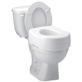 Carex Toilet Seat Riser - Adds 5 Inch of Height to Toilet - Raised Toilet Seat With 300 Pound Weight Capacity - Slip-Resistant (White)