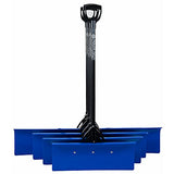 EarthWay Polar Tech 91048 48" Professional Snow Pusher with Fiberglass Shaft, Snow Shovel for driveways, Snow Pusher for Tall People, D-Shaped Handle, and Quick Assembly