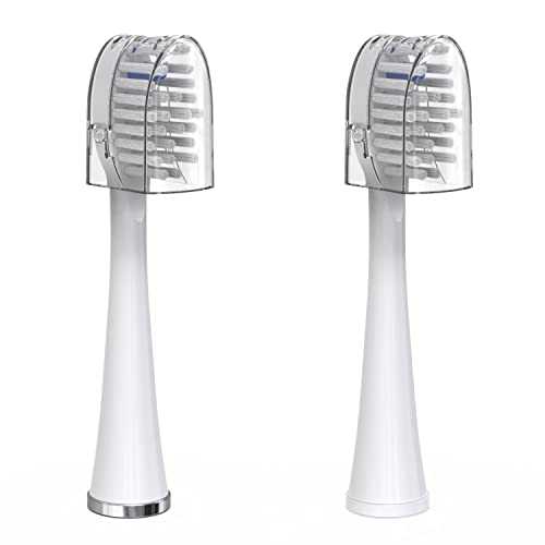 Waterpik Genuine Full Size Replacement Brush Heads With Covers For Son 