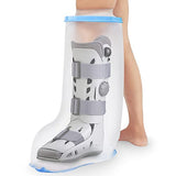 Qinaoco Waterproof Extra Wide Leg Cast Cover for Shower Adults, Extra Large Leg Shower Cover with Non-Slip Bottom, Watertight Foot Protector for Plus Size Adults Surgery Shower Boot