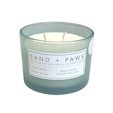 Sand + Paws Scented Candle -California Beach House –Luxurious Air Freshening Jar Candles Neutralize pet Odors and Enhance Home décor – 100% Cotton Lead-Free Wicks - 12oz