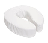 Essential Medical Supply Foam Padded Toilet Seat Cushion Riser with Hook and Look Attachment for Toilet Seat and Washable Vinyl Cover, 2"