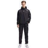 HOTSUIT Sauna Suit for Men Sweat Sauna Jacket Pant Gym Workout Sweat Suits, Black, L