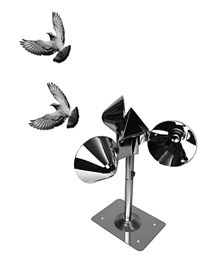 Bird-X Bird Deflector, Launches Multi-Sensory Attacks to Scare Birds Away, Ideal for Commercial and Residential Spaces, Easy to Install, 10" x 7" x 10"