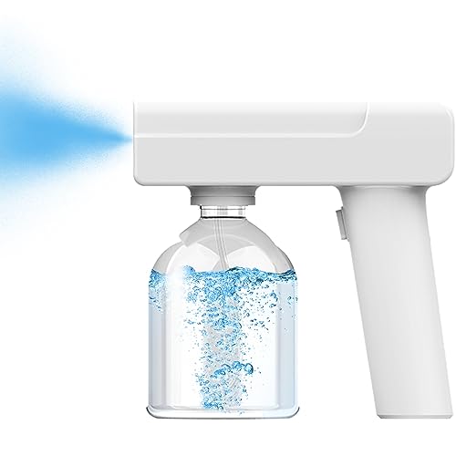 DrShark Professional Sprayer Fogger Machine Electrostatic ULV Atomizer & Cordless Handheld Nano Steam Gun – Rechargeable Spray Gun with Blue Light for Touchless Spray