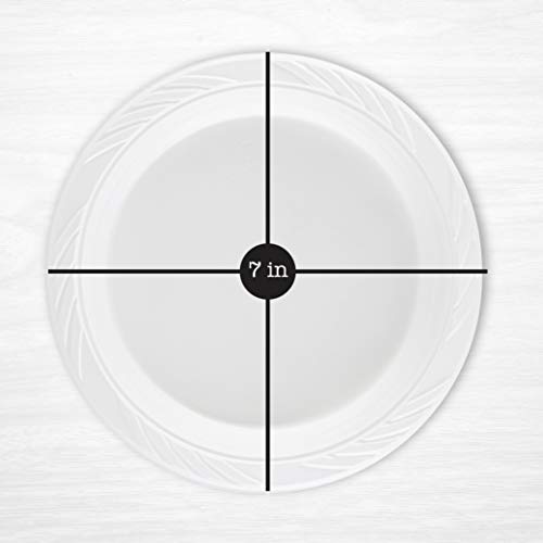 PLASTICPRO 400 Count Disposable 7 Inch White Plastic Plates