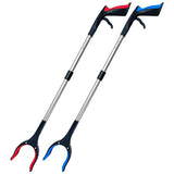 HPr-HPi 2-Pack Reacher Grabber Tool, Foldable Trash Picker Grabber, Trash Gripper, Garden Nabber, Litter Picker, Extended Grabber（Red/Blue)